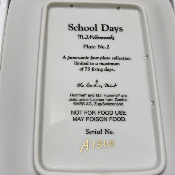 Hummel Danbury Mint “School Days” Collector Plate - Picture 4 of 6